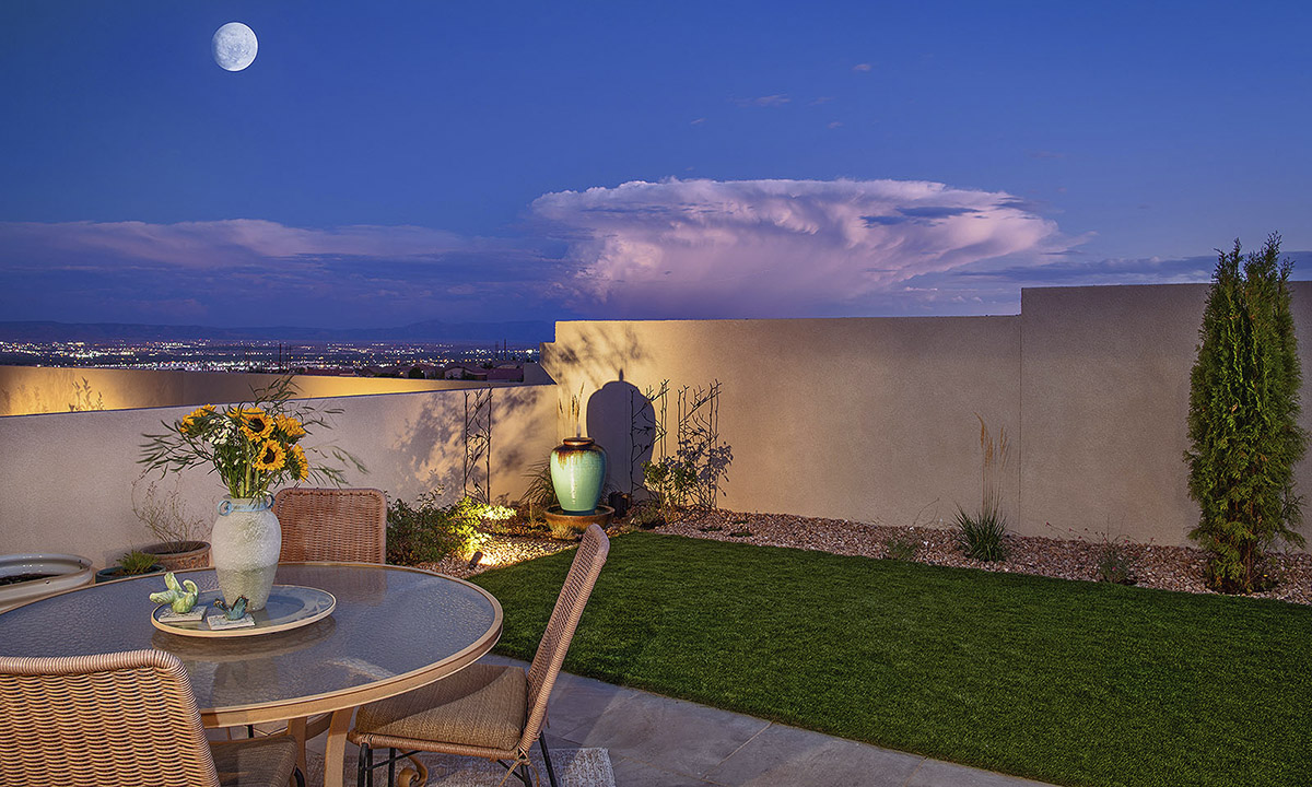 Backyard Artificial Turf Lighting Porcelein Paver