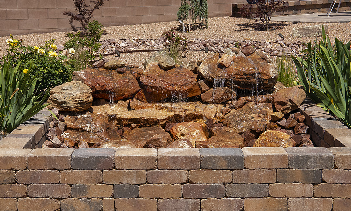 Water Feature Belgard Westin Wall Bella Raied Planter Bed